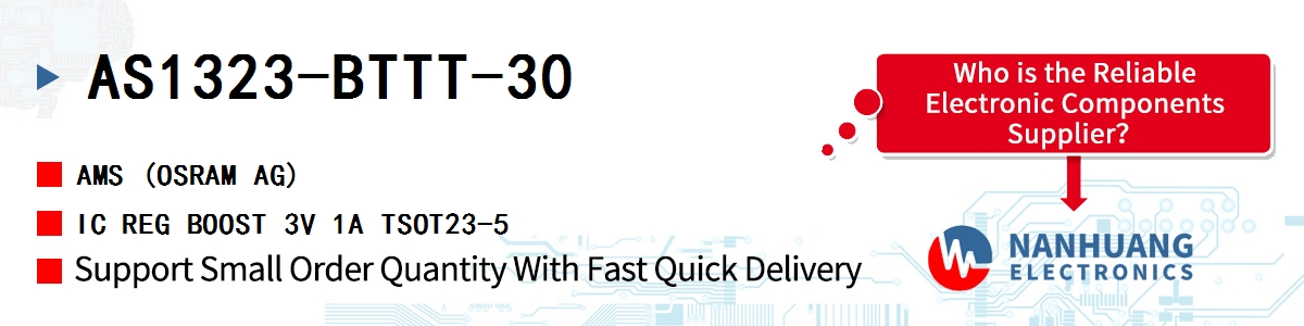 AS1323-BTTT-30 AMS IC REG BOOST 3V 1A TSOT23-5