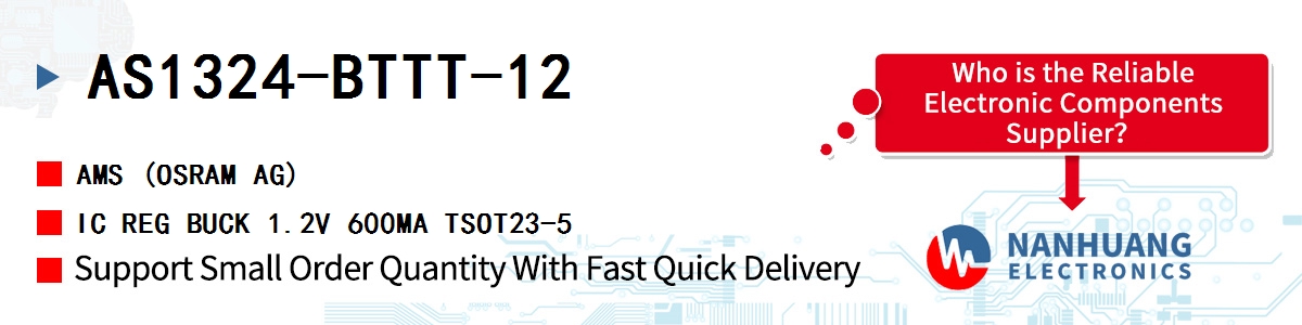 AS1324-BTTT-12 AMS IC REG BUCK 1.2V 600MA TSOT23-5