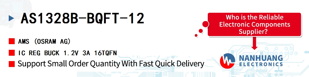 AS1328B-BQFT-12 AMS IC REG BUCK 1.2V 3A 16TQFN