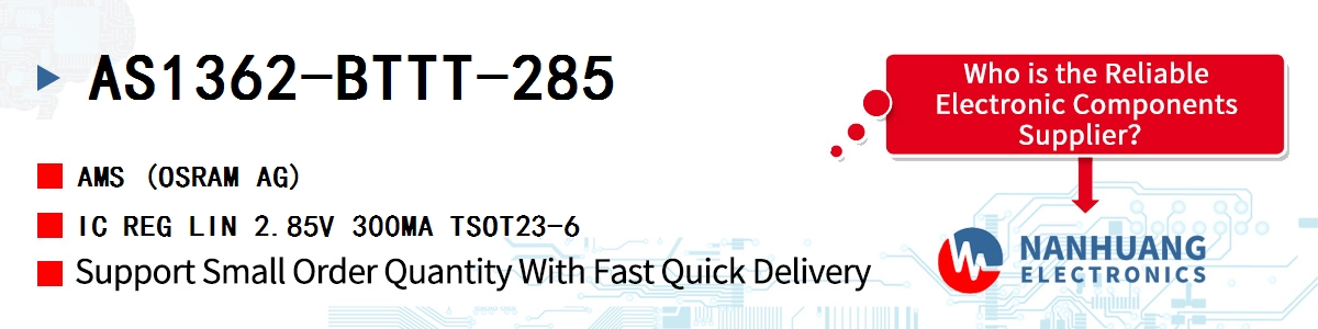 AS1362-BTTT-285 AMS IC REG LIN 2.85V 300MA TSOT23-6