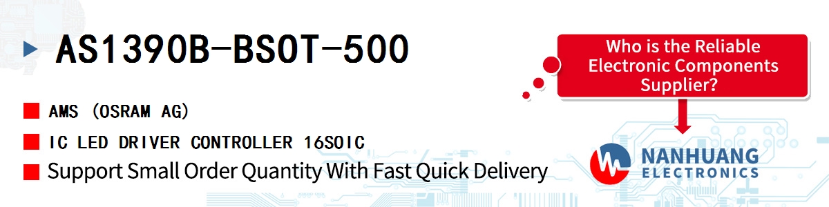 AS1390B-BSOT-500 AMS IC LED DRIVER CONTROLLER 16SOIC