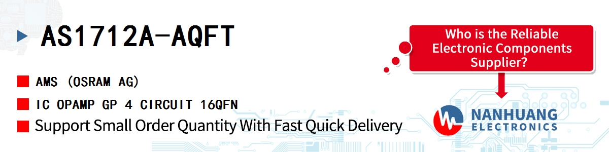 AS1712A-AQFT AMS IC OPAMP GP 4 CIRCUIT 16QFN