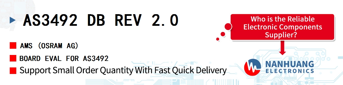 AS3492 DB REV 2.0 AMS BOARD EVAL FOR AS3492