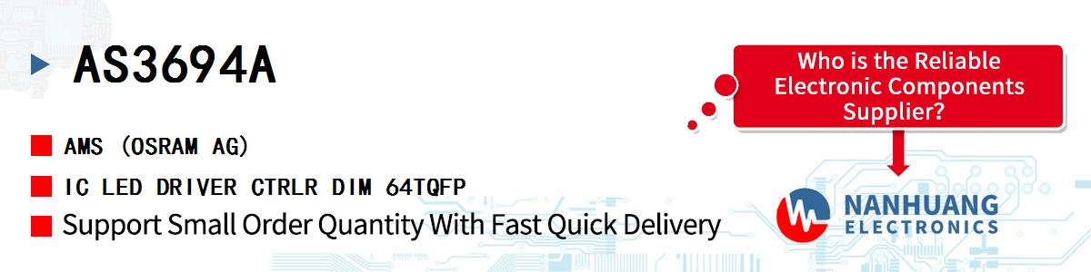 AS3694A AMS IC LED DRIVER CTRLR DIM 64TQFP