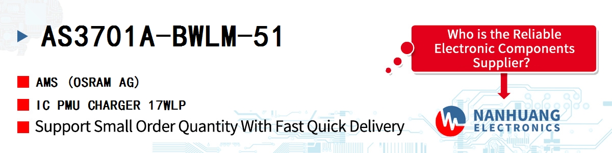 AS3701A-BWLM-51 AMS IC PMU CHARGER 17WLP