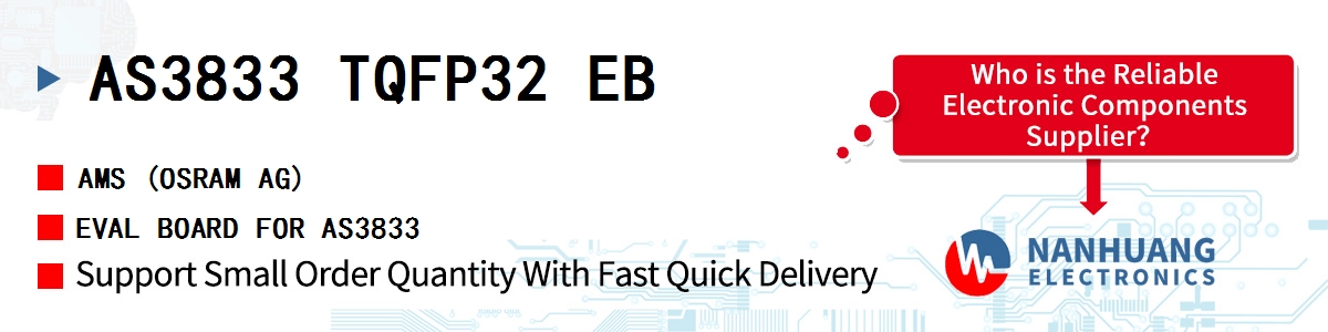 AS3833 TQFP32 EB AMS EVAL BOARD FOR AS3833