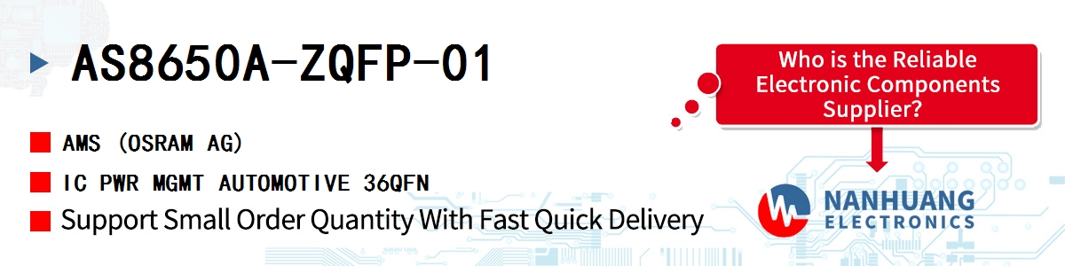 AS8650A-ZQFP-01 AMS IC PWR MGMT AUTOMOTIVE 36QFN