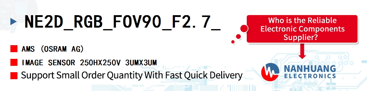 NE2D_RGB_FOV90_F2.7_ AMS IMAGE SENSOR 250HX250V 3UMX3UM