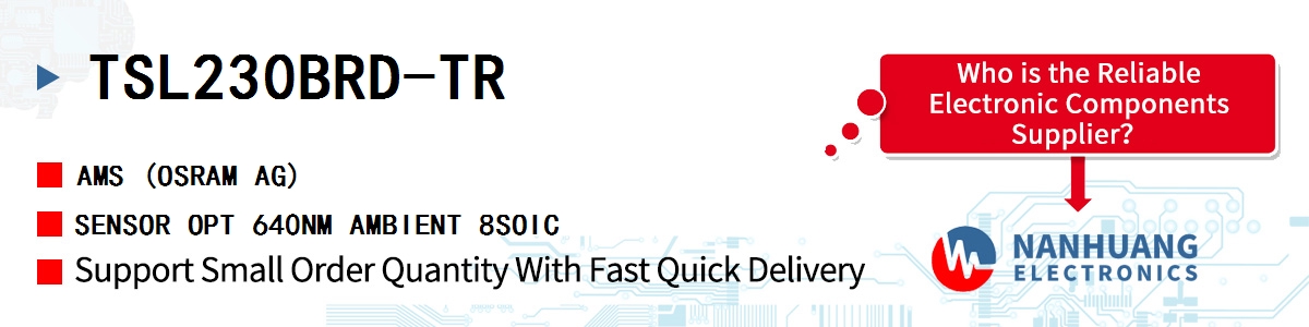 TSL230BRD-TR AMS SENSOR OPT 640NM AMBIENT 8SOIC