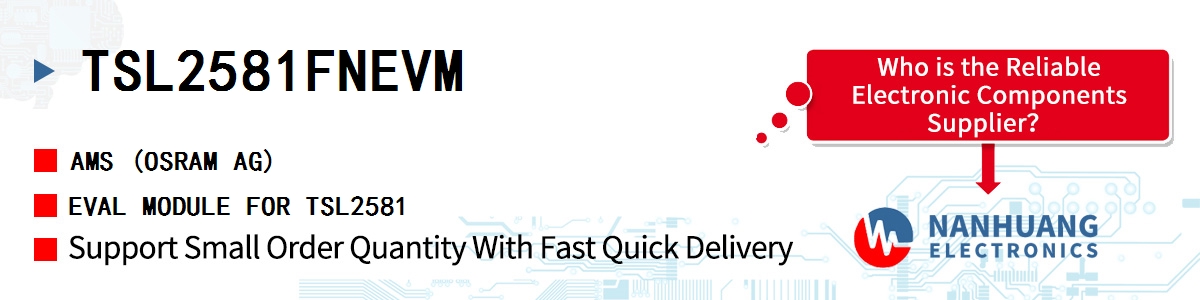 TSL2581FNEVM AMS EVAL MODULE FOR TSL2581