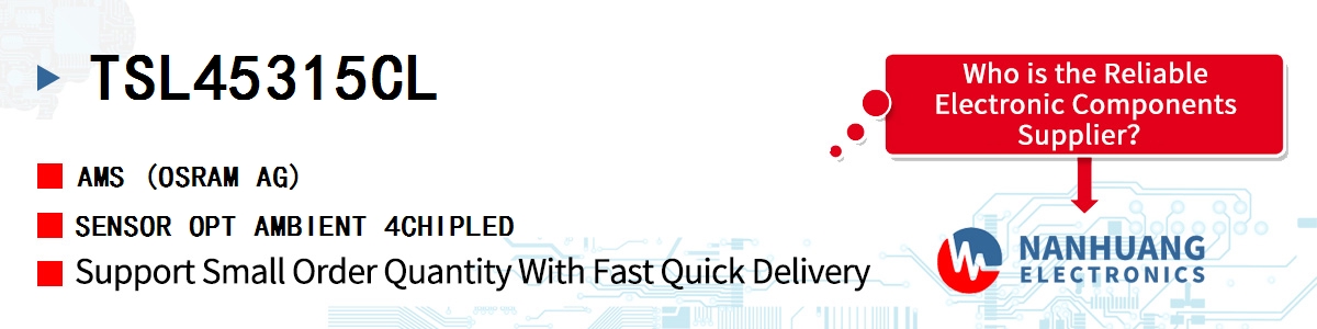 TSL45315CL AMS SENSOR OPT AMBIENT 4CHIPLED